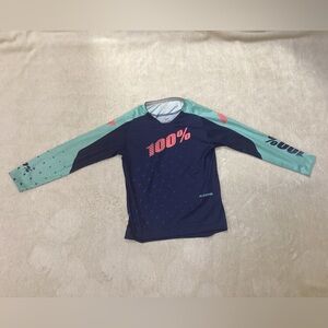 100% Kids Jersey - Navy and Mint